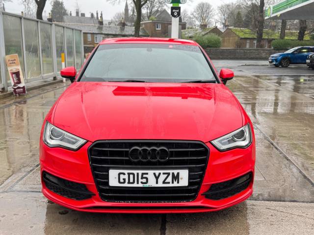 Audi A3 1.6 TDI S line Sportback 5dr Diesel Manual Euro 6 (s/s) (110 ps) Hatchback Diesel Red
